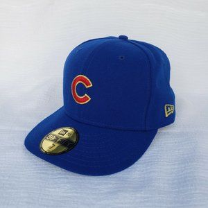 New Era Chicago Cubs Royal 2016 World Series 59FIFTY Fitted Hat Sz 7 Blue Gold*